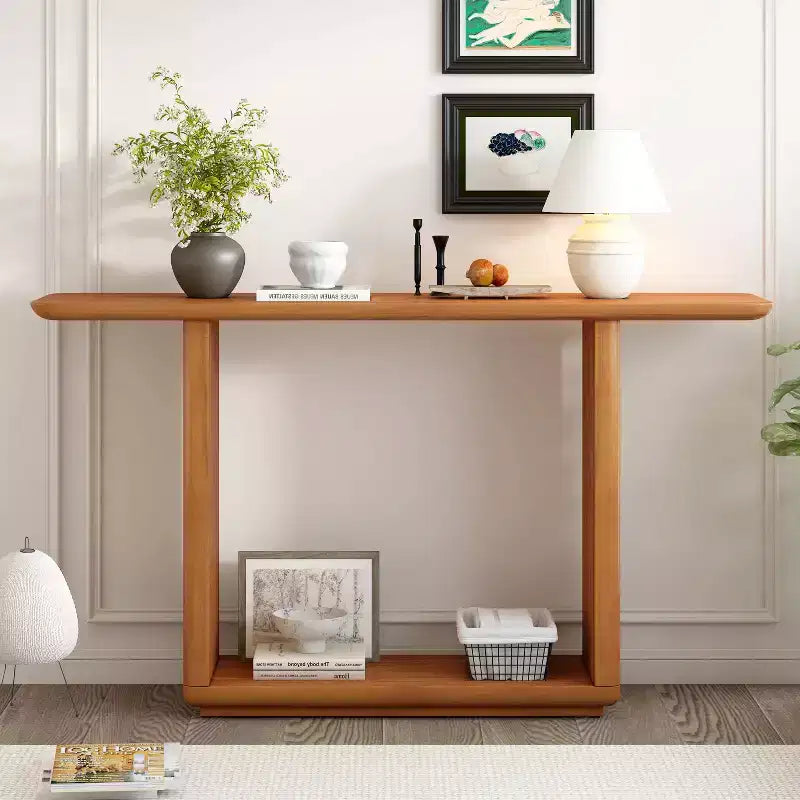 Christopher Knight Home Table Console en Bois Moderne Edana à Base en U avec Coins Arrondis