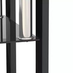 MAMAYEERTY Table d'appoint moderne en verre trempé, table d'appoint carrée pour salon chambre, noir