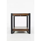 Jofran, Table d'appoint en acacia vieilli style industriel Loftworks