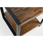 Jofran, Table d'appoint en acacia vieilli style industriel Loftworks