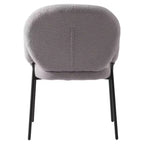 Chaises de salle à manger avec accoudoirs en Boucle Série Céleste LeisureMod avec cadre noir, lot de 2, confortables, élégantes, accent moderne pour salles à manger et cuisines