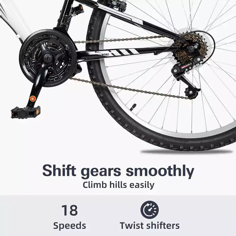 hykolity VTT, roues 26 27,5, VTT 18 vitesses avec double suspension, selle réglable pour hommes et femmes, pour le cyclisme en extérieur