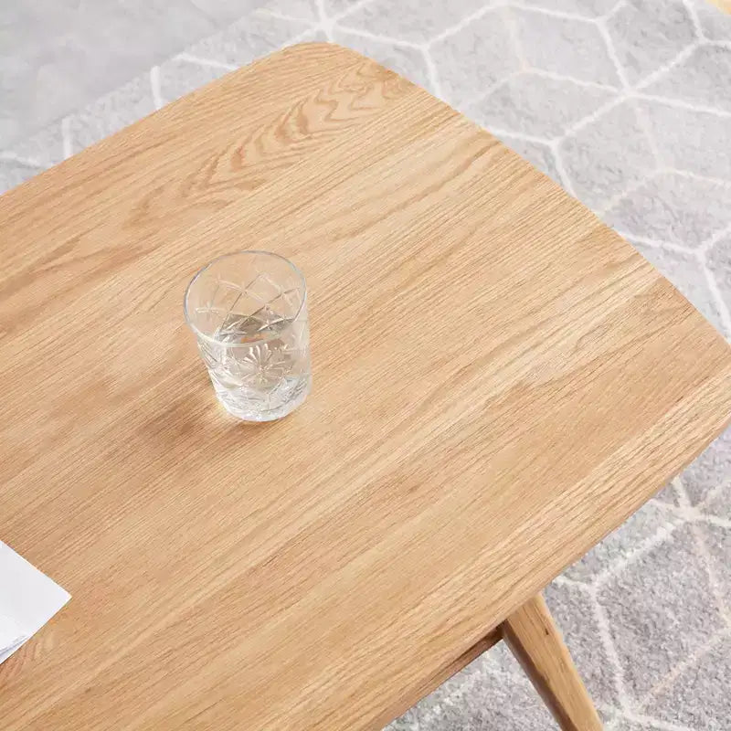 MAYEERTY Table d'appoint en bois massif avec étagère de rangement pour salon