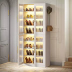 Meuble à chaussures MAYEERTY avec lumières LED télécommandées pour une décoration d'intérieur intelligente