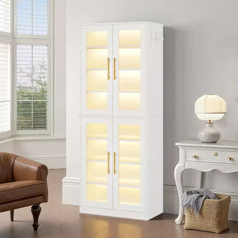 Meuble à chaussures MAYEERTY avec lumières LED télécommandées pour une décoration d'intérieur intelligente