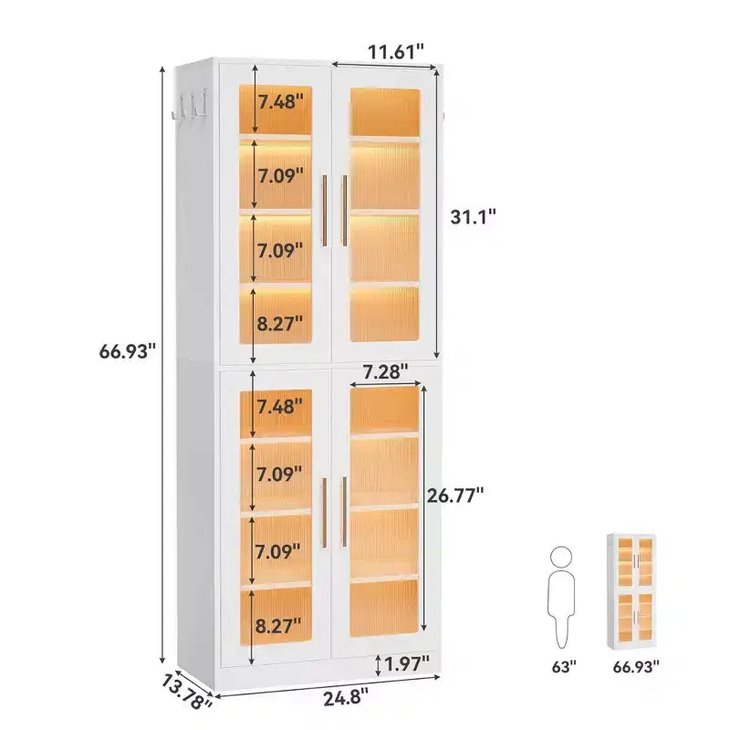 Meuble à chaussures MAYEERTY avec lumières LED télécommandées pour une décoration d'intérieur intelligente