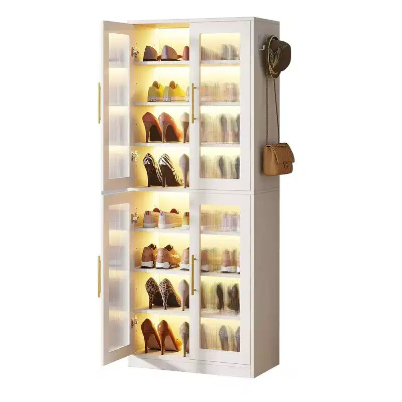 Meuble à chaussures MAYEERTY avec lumières LED télécommandées pour une décoration d'intérieur intelligente