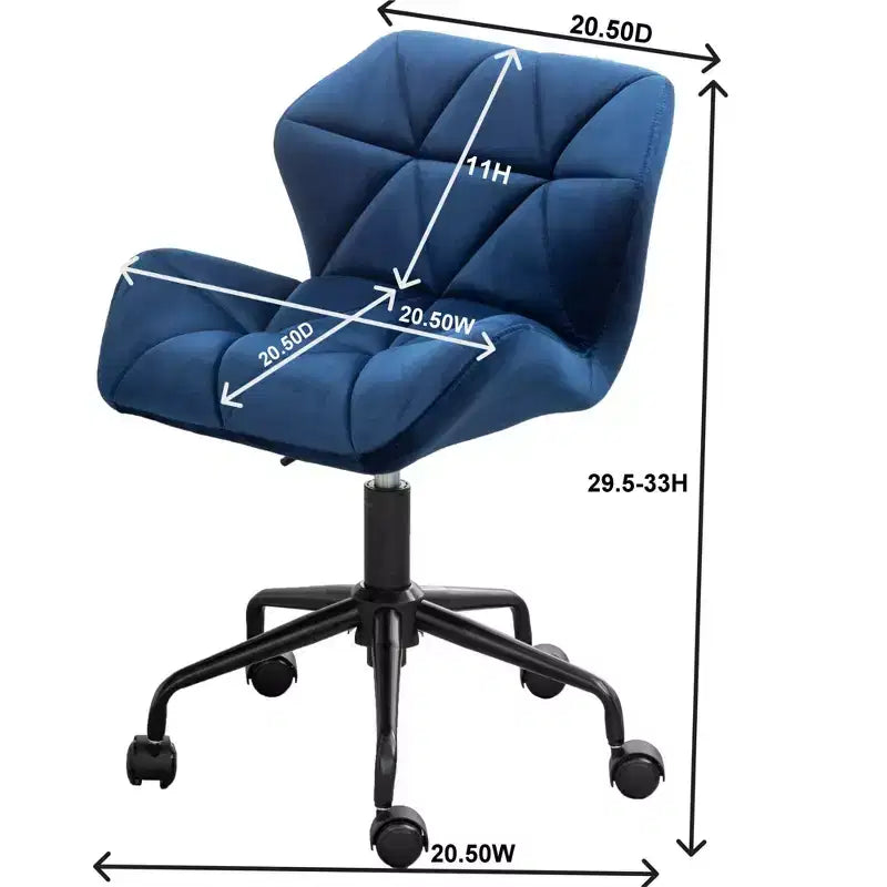 Chaise de bureau pivotante réglable tuftée Vatros
