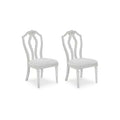 Signature Design by Ashley Montelaine Upholstered Dining Chairs - Vintage-Inspired Antique White (Set of 2)
