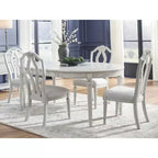 Chaises de salle à manger rembourrées Signature Design by Ashley Montelaine – Blanc antique d'inspiration vintage (Lot de 2)