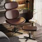 Chaise de bureau pivotante Bestier avec pouf, chaise de bureau inclinable avec dossier haut et appui-tête réglables, chaise de jeu ergonomique en PU