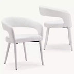 Lot de 2 Chaises de Salle à Manger avec Pieds en Métal pour Salle à Manger, Salon ou Bureau à Domicile -Morden Fort