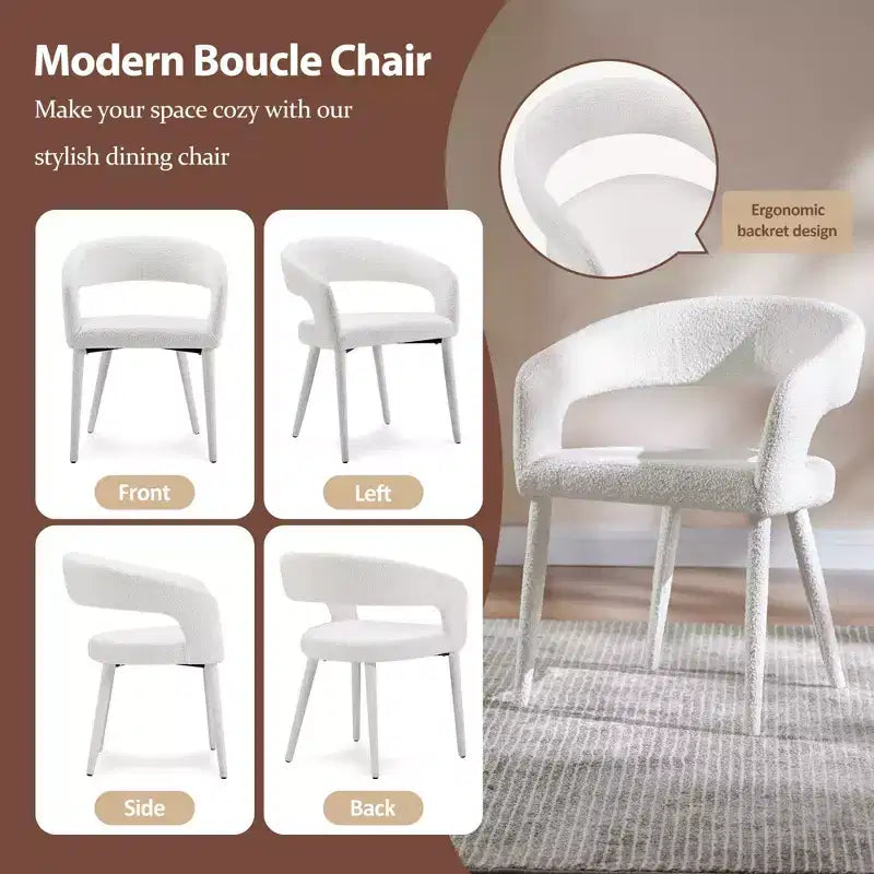 Lot de 2 Chaises de Salle à Manger avec Pieds en Métal pour Salle à Manger, Salon ou Bureau à Domicile -Morden Fort