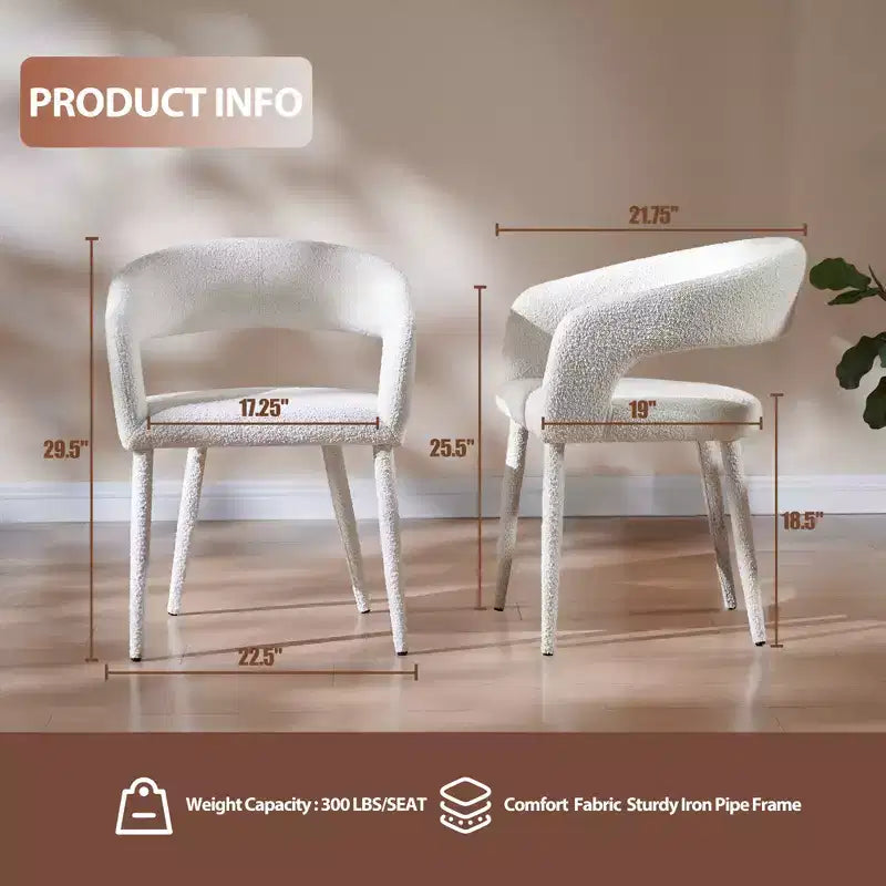 Lot de 2 Chaises de Salle à Manger avec Pieds en Métal pour Salle à Manger, Salon ou Bureau à Domicile -Morden Fort