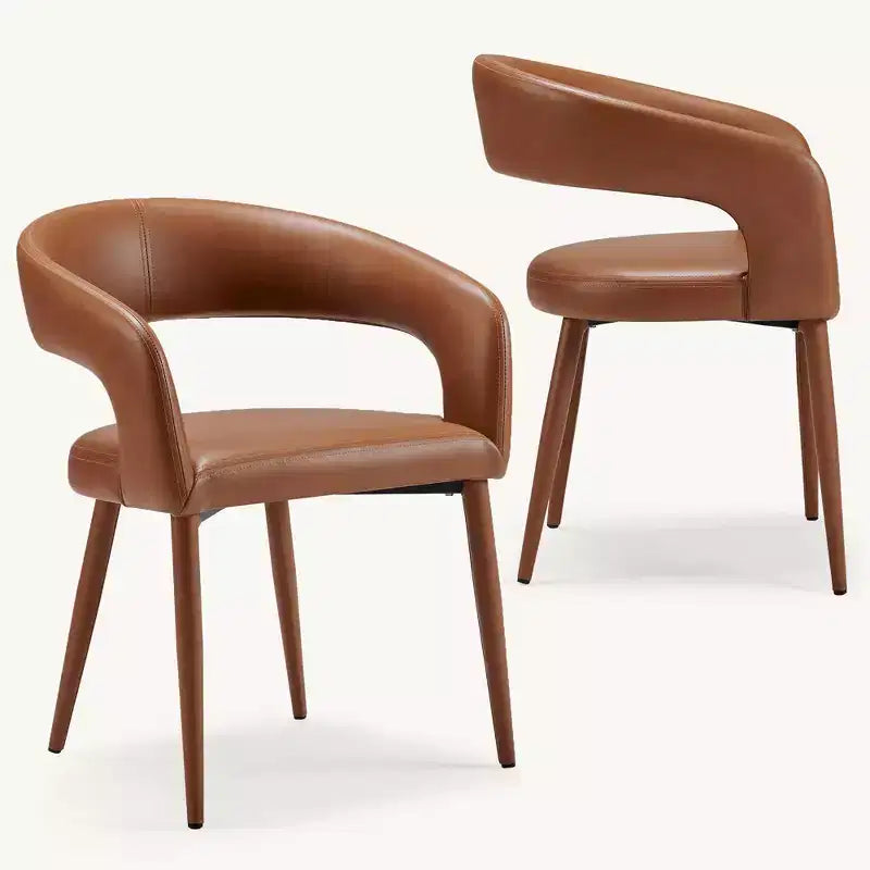 Lot de 2 Chaises de Salle à Manger avec Pieds en Métal pour Salle à Manger, Salon ou Bureau à Domicile -Morden Fort