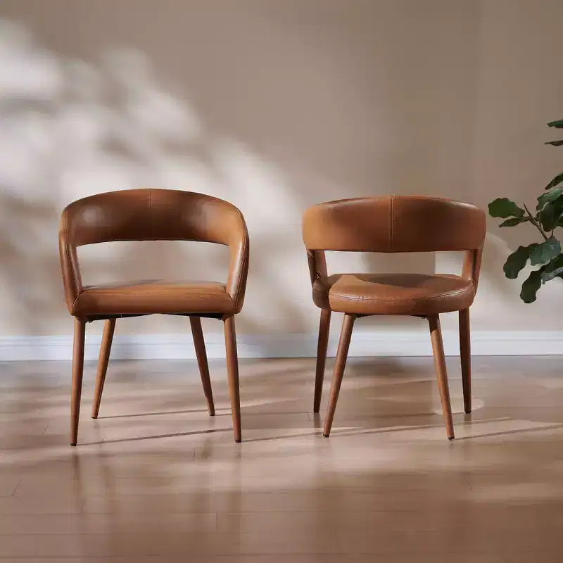 Lot de 2 Chaises de Salle à Manger avec Pieds en Métal pour Salle à Manger, Salon ou Bureau à Domicile -Morden Fort
