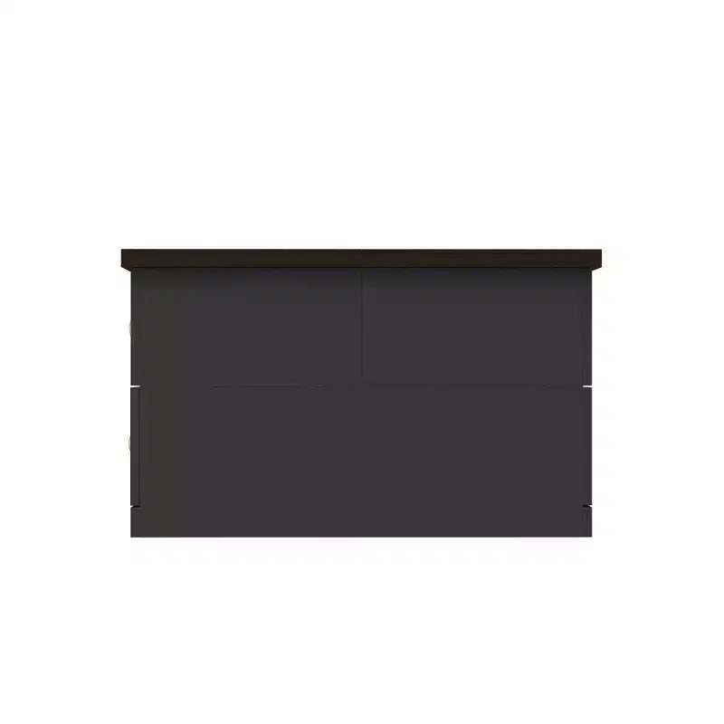 Table Basse Famapy Élégante et Fonctionnelle - Corps Gris Foncé avec Plateau Marron, Idéale pour les Salons Modernes
