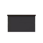 Table Basse Famapy Élégante et Fonctionnelle - Corps Gris Foncé avec Plateau Marron, Idéale pour les Salons Modernes