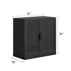 Meuble d'appoint en bois noir 31x62x16, organisateur de rangement avec étagères réglables pour cuisine, chambre, entrée, salon, salle à manger