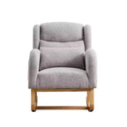 Okak Fauteuil d'appoint moderne pour salon, fauteuil à bascule avec accoudoirs et dossier haut, 69 cm de large, deux poches latérales