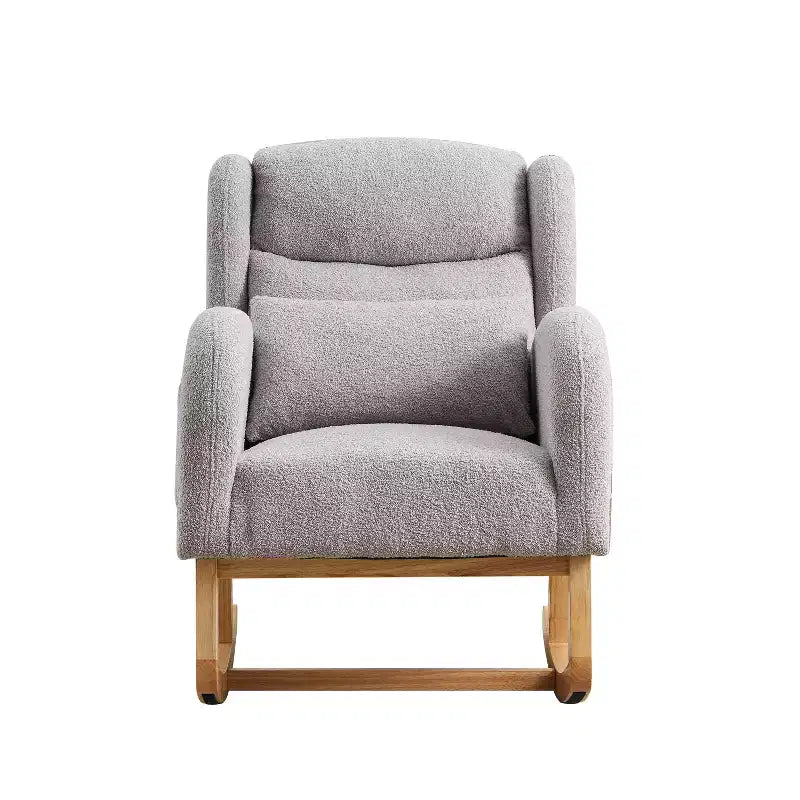 Okak Fauteuil d'appoint moderne pour salon, fauteuil à bascule avec accoudoirs et dossier haut, 69 cm de large, deux poches latérales