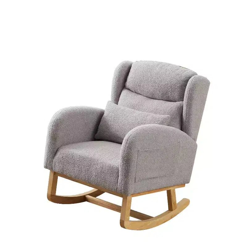 Okak Fauteuil d'appoint moderne pour salon, fauteuil à bascule avec accoudoirs et dossier haut, 69 cm de large, deux poches latérales