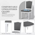 Ensemble de salle à manger extensible Whisen 7 pièces 198,4 cm avec 6 chaises rembourrées