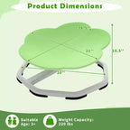 Costway Chaise Pivotante Sensorielle pour Enfants avec Base Métallique Antidérapante pour Enfants Autistes Intérieur Extérieur Bleu/Rouge Éléphant