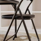 Table et chaises pliantes rembourrées 3 pièces, coussin souple en PU, cadre en métal, ensemble de table et chaises d'activités pour enfants pour la garderie et la salle de classe, noir