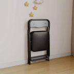 Table et chaises pliantes rembourrées 3 pièces, coussin souple en PU, cadre en métal, ensemble de table et chaises d'activités pour enfants pour la garderie et la salle de classe, noir