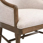 Christopher Knight Home James Chaise de salle à manger moderne du milieu du siècle en sergé avec dossier incurvé (Lot de 2)