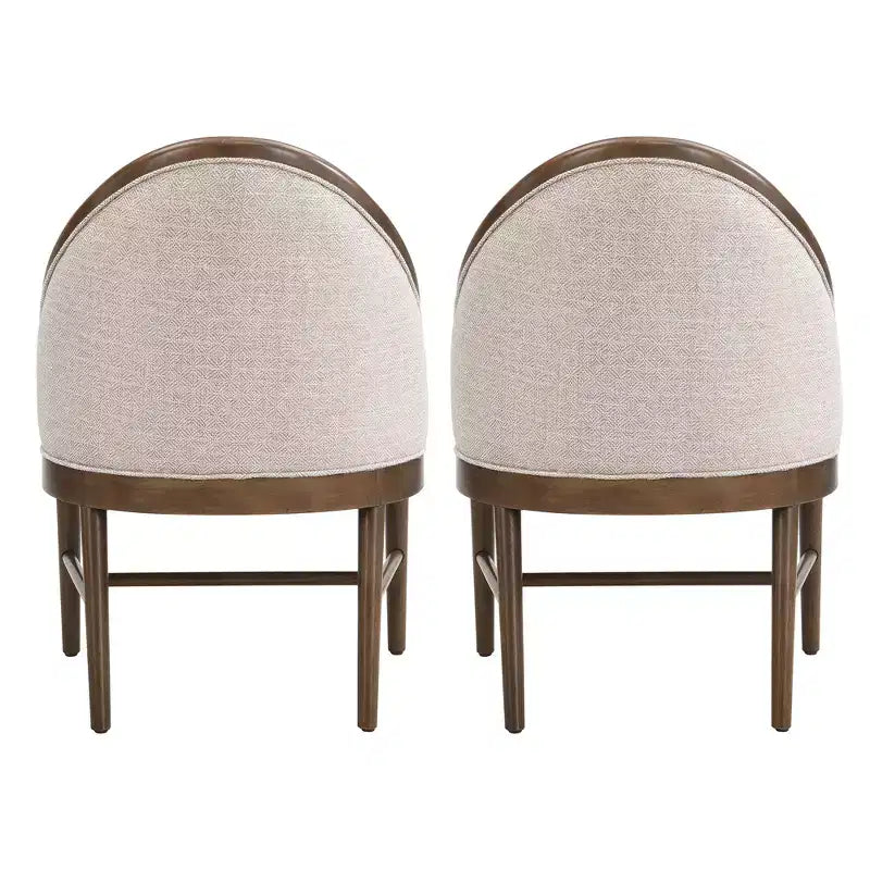Christopher Knight Home James Chaise de salle à manger moderne du milieu du siècle en sergé avec dossier incurvé (Lot de 2)