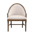 Christopher Knight Home James Chaise de salle à manger moderne du milieu du siècle en sergé avec dossier incurvé (Lot de 2)