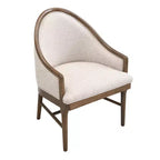 Christopher Knight Home James Chaise de salle à manger moderne du milieu du siècle en sergé avec dossier incurvé (Lot de 2)