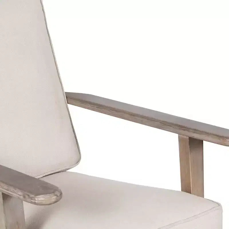 Fauteuil d'appoint Royal Hampton en bois de manguier fait main avec assise rembourrée et pieds inclinés