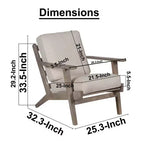Fauteuil d'appoint Royal Hampton en bois de manguier fait main avec assise rembourrée et pieds inclinés