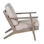 Fauteuil d'appoint Royal Hampton en bois de manguier fait main avec assise rembourrée et pieds inclinés