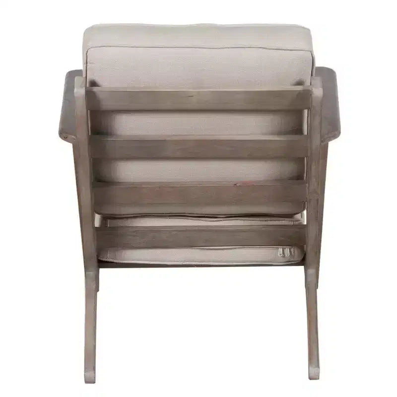Fauteuil d'appoint Royal Hampton en bois de manguier fait main avec assise rembourrée et pieds inclinés