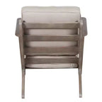 Fauteuil d'appoint Royal Hampton en bois de manguier fait main avec assise rembourrée et pieds inclinés
