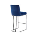 Meridian Furniture, Tabouret en velours bleu marine Heidi