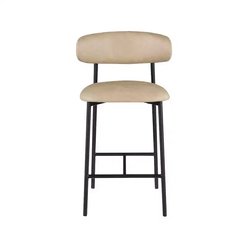 Meridian Furniture, Tabouret de comptoir Lupita en cuir végétalien tanné, lot de 2