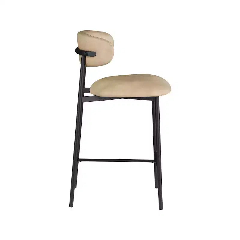 Meridian Furniture, Tabouret de comptoir Lupita en cuir végétalien tanné, lot de 2