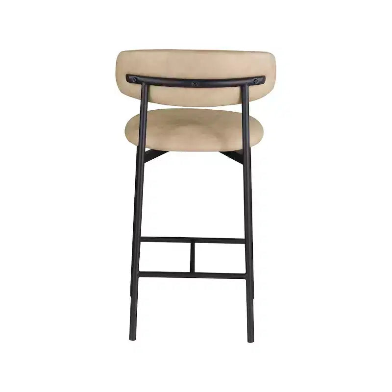Meridian Furniture, Tabouret de comptoir Lupita en cuir végétalien tanné, lot de 2