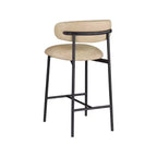 Meridian Furniture, Tabouret de comptoir Lupita en cuir végétalien tanné, lot de 2