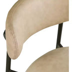 Meridian Furniture, Tabouret de comptoir Lupita en cuir végétalien tanné, lot de 2