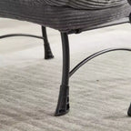 Fauteuil de salon moderne Zeus et Ruta rembourré avec accoudoirs, poche latérale et pouf assorti
