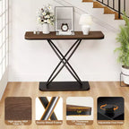 Bekrvio 47.4 Console de ferme – Table d'entrée rustique avec cadre en métal noir | Table de canapé étroite pour salon, couloir, hall d'entrée