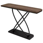 Bekrvio 47.4 Console de ferme – Table d'entrée rustique avec cadre en métal noir | Table de canapé étroite pour salon, couloir, hall d'entrée