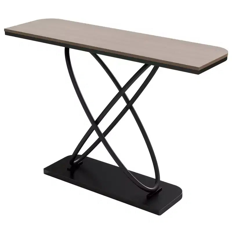 Bekrvio 47.4 Console de ferme – Table d'entrée rustique avec cadre en métal noir | Table de canapé étroite pour salon, couloir, hall d'entrée