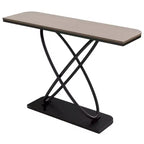 Bekrvio 47.4 Console de ferme – Table d'entrée rustique avec cadre en métal noir | Table de canapé étroite pour salon, couloir, hall d'entrée